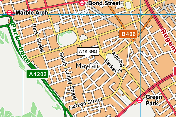 W1K 3NQ map - OS VectorMap District (Ordnance Survey)