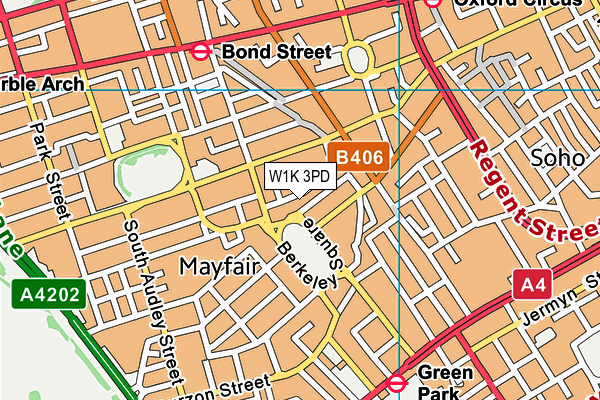 W1K 3PD map - OS VectorMap District (Ordnance Survey)