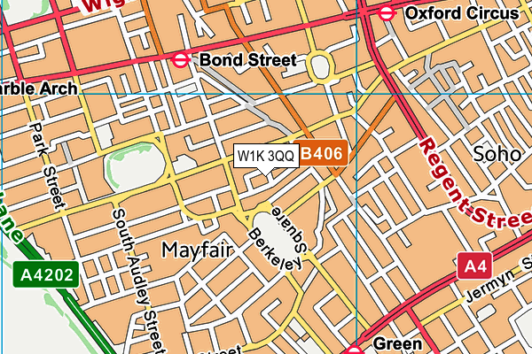 W1K 3QQ map - OS VectorMap District (Ordnance Survey)