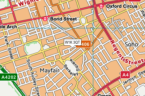 W1K 3QT map - OS VectorMap District (Ordnance Survey)