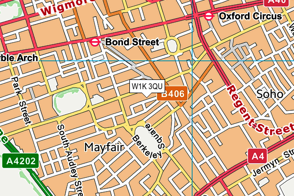 W1K 3QU map - OS VectorMap District (Ordnance Survey)