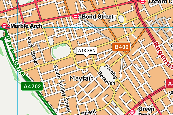 W1K 3RN map - OS VectorMap District (Ordnance Survey)