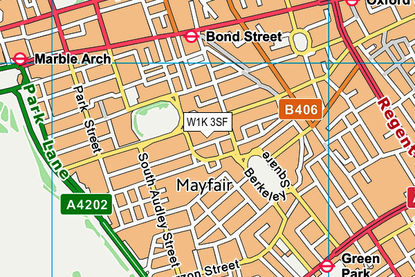 W1K 3SF map - OS VectorMap District (Ordnance Survey)