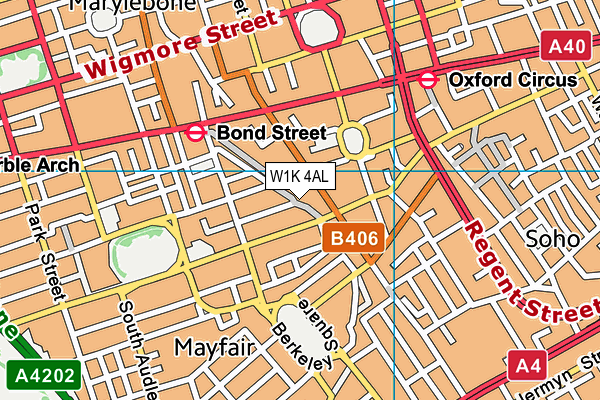 W1K 4AL map - OS VectorMap District (Ordnance Survey)