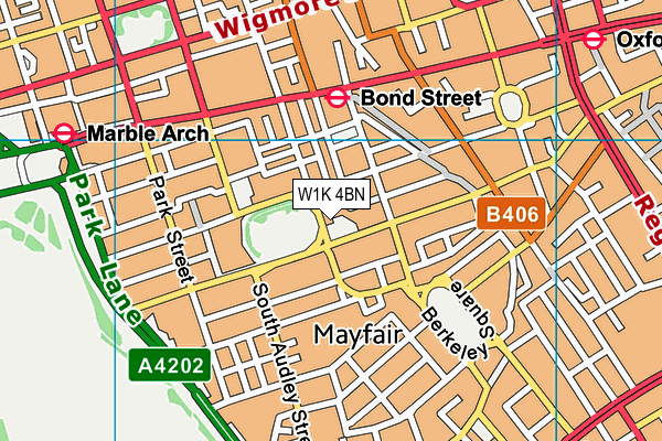 W1K 4BN map - OS VectorMap District (Ordnance Survey)
