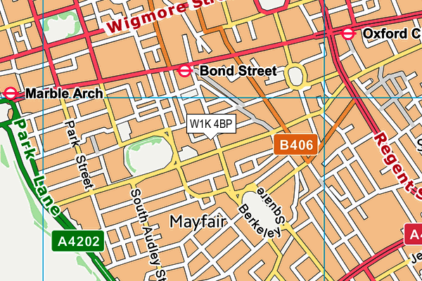 W1K 4BP map - OS VectorMap District (Ordnance Survey)