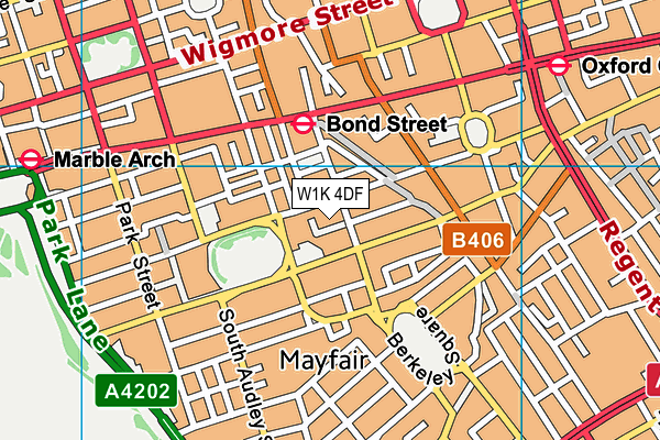 W1K 4DF map - OS VectorMap District (Ordnance Survey)