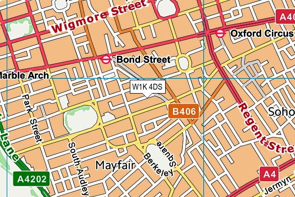 W1K 4DS map - OS VectorMap District (Ordnance Survey)