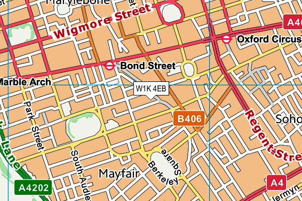 W1K 4EB map - OS VectorMap District (Ordnance Survey)