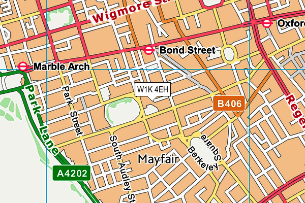 W1K 4EH map - OS VectorMap District (Ordnance Survey)