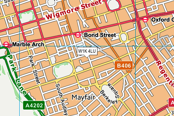 W1K 4LU map - OS VectorMap District (Ordnance Survey)