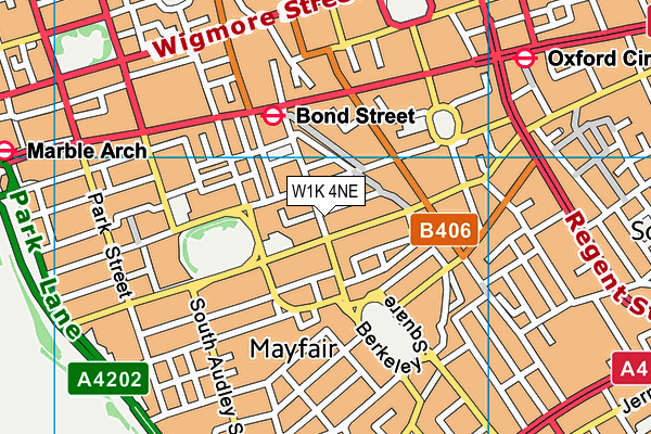 W1K 4NE map - OS VectorMap District (Ordnance Survey)