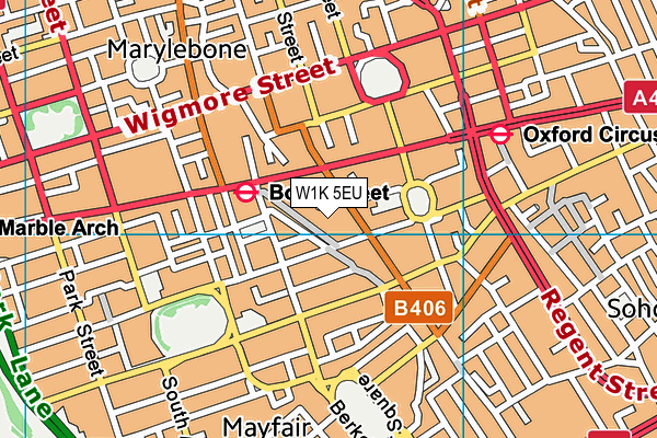 W1K 5EU map - OS VectorMap District (Ordnance Survey)