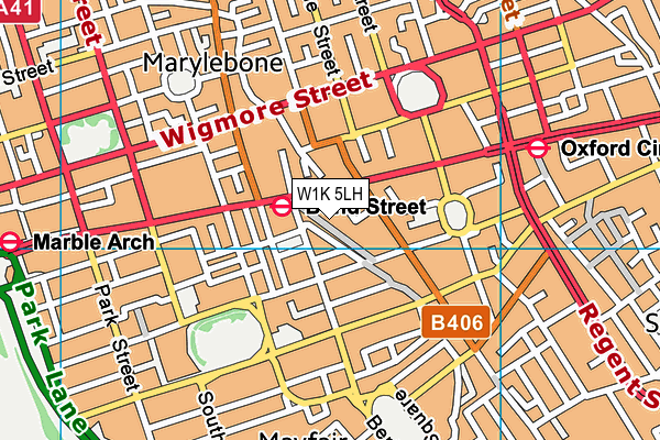 W1K 5LH map - OS VectorMap District (Ordnance Survey)