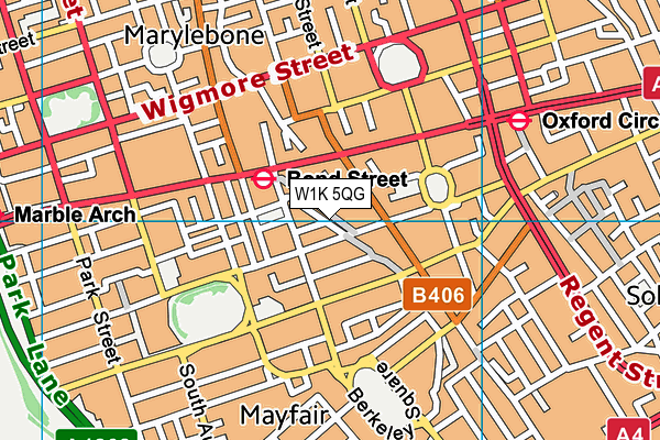 W1K 5QG map - OS VectorMap District (Ordnance Survey)