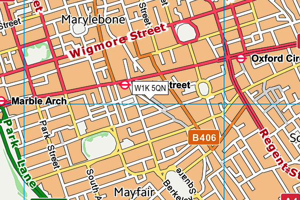 W1K 5QN map - OS VectorMap District (Ordnance Survey)