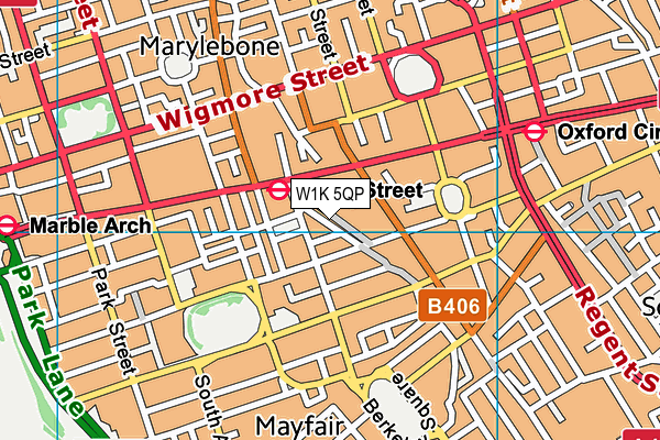 W1K 5QP map - OS VectorMap District (Ordnance Survey)