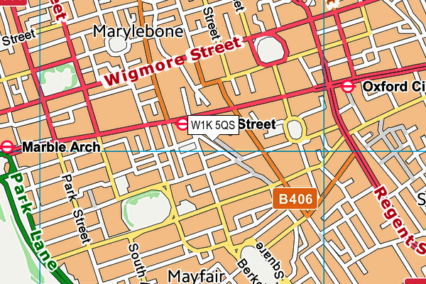 W1K 5QS map - OS VectorMap District (Ordnance Survey)