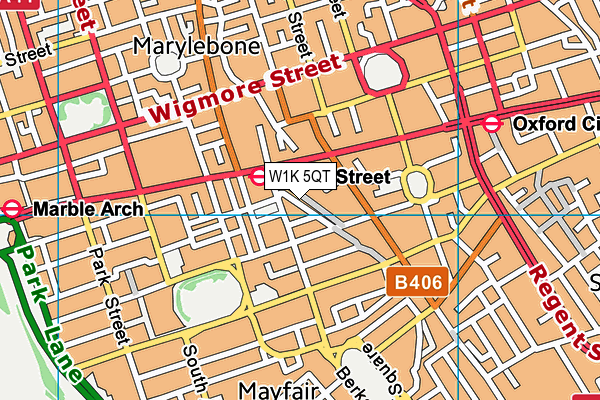 W1K 5QT map - OS VectorMap District (Ordnance Survey)