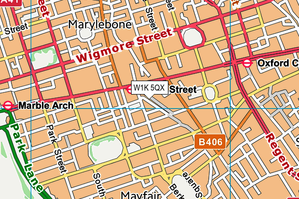 W1K 5QX map - OS VectorMap District (Ordnance Survey)