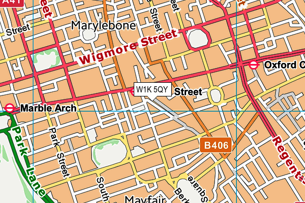 W1K 5QY map - OS VectorMap District (Ordnance Survey)