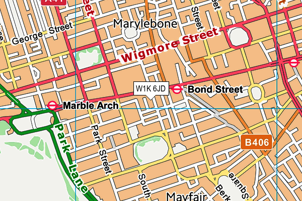 W1K 6JD map - OS VectorMap District (Ordnance Survey)