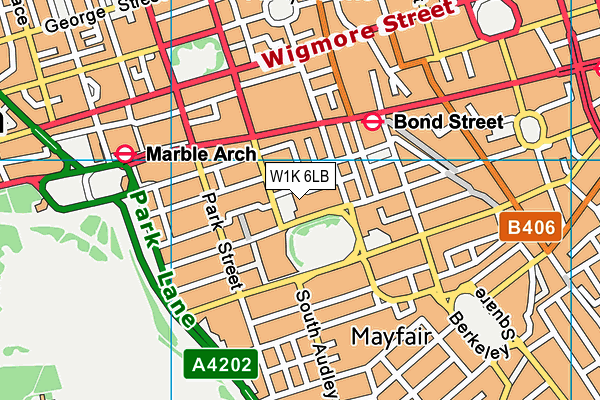 W1K 6LB map - OS VectorMap District (Ordnance Survey)