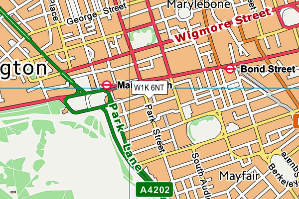 W1K 6NT map - OS VectorMap District (Ordnance Survey)