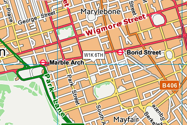 W1K 6TH map - OS VectorMap District (Ordnance Survey)