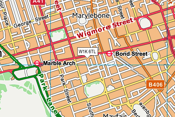 W1K 6TL map - OS VectorMap District (Ordnance Survey)