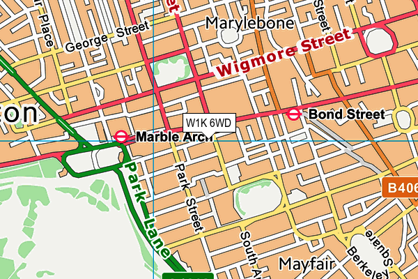 W1K 6WD map - OS VectorMap District (Ordnance Survey)