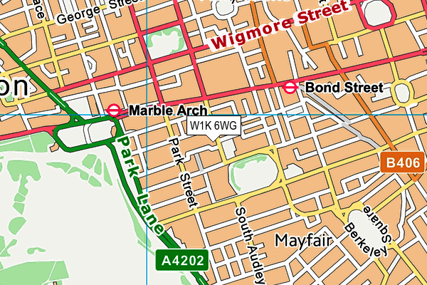 W1K 6WG map - OS VectorMap District (Ordnance Survey)