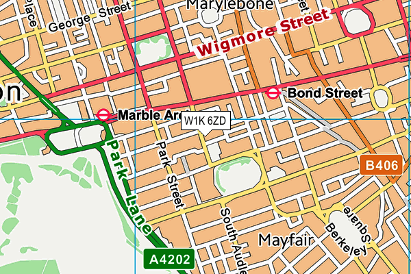 W1K 6ZD map - OS VectorMap District (Ordnance Survey)