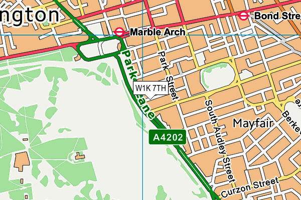 W1K 7TH map - OS VectorMap District (Ordnance Survey)