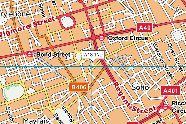 W1S 1ND map - OS VectorMap District (Ordnance Survey)