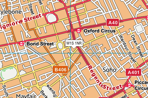 W1S 1NR map - OS VectorMap District (Ordnance Survey)