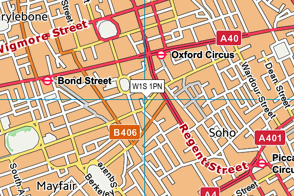 W1S 1PN map - OS VectorMap District (Ordnance Survey)