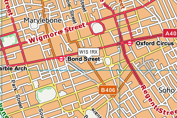 W1S 1RX map - OS VectorMap District (Ordnance Survey)