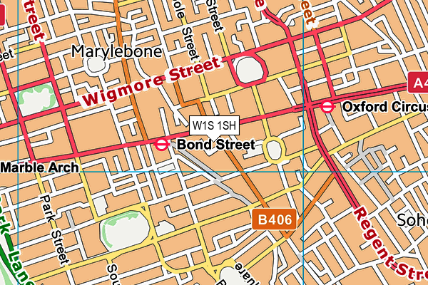 W1S 1SH map - OS VectorMap District (Ordnance Survey)
