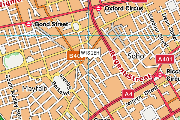 W1S 2EH map - OS VectorMap District (Ordnance Survey)