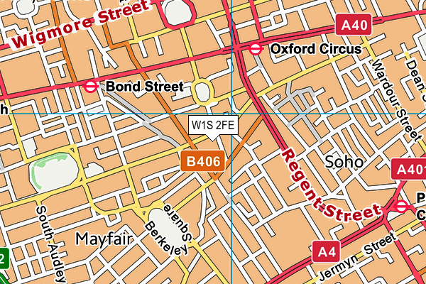 W1S 2FE map - OS VectorMap District (Ordnance Survey)