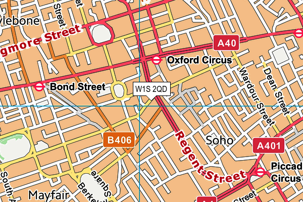 W1S 2QD map - OS VectorMap District (Ordnance Survey)