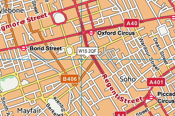 W1S 2QF map - OS VectorMap District (Ordnance Survey)