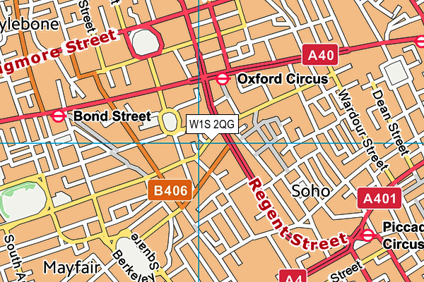 W1S 2QG map - OS VectorMap District (Ordnance Survey)