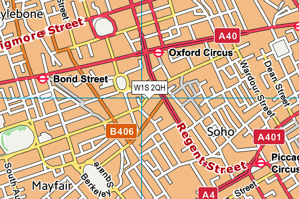 W1S 2QH map - OS VectorMap District (Ordnance Survey)