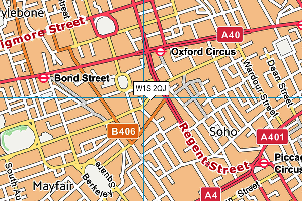 W1S 2QJ map - OS VectorMap District (Ordnance Survey)