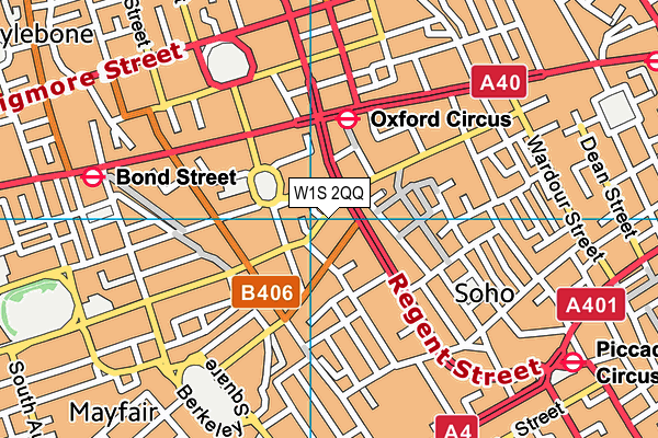 W1S 2QQ map - OS VectorMap District (Ordnance Survey)