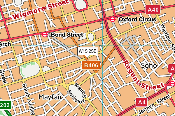 W1S 2SE map - OS VectorMap District (Ordnance Survey)