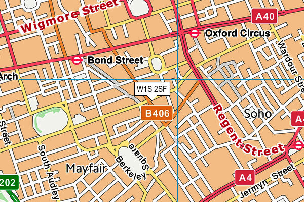 W1S 2SF map - OS VectorMap District (Ordnance Survey)