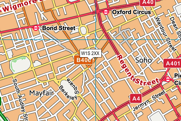 W1S 2XX map - OS VectorMap District (Ordnance Survey)